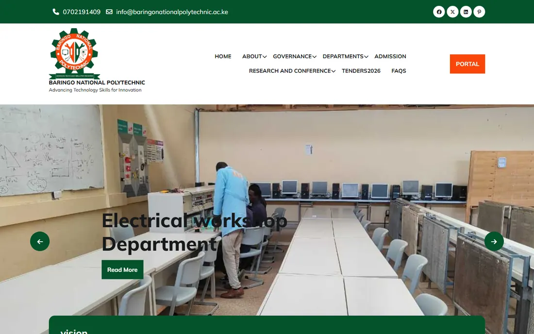 Baringo National Polytechnic homepage