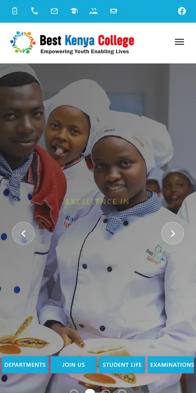 Best Kenya College website on a phone