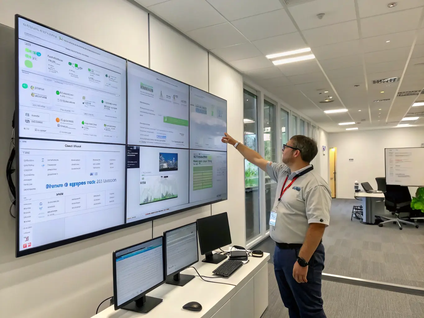 A professional photograph of a web hosting company's support dashboard, showcasing Zola seamlessly integrated into their existing ticketing system, efficiently resolving customer issues.