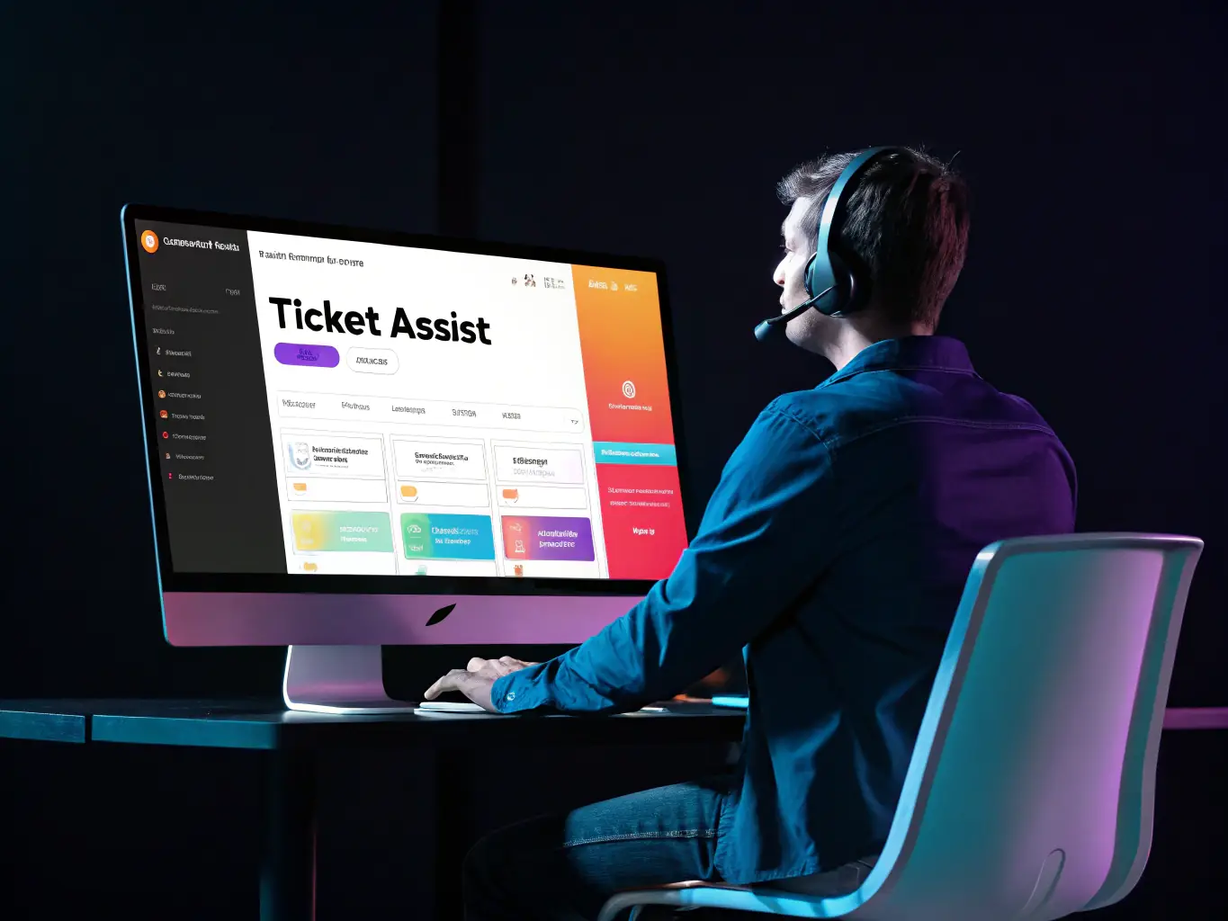 An illustration depicting Zola operating in copilot mode with a human agent, showcasing the collaborative nature of the AI-powered support system. The image should emphasize the synergy between AI and human intelligence.