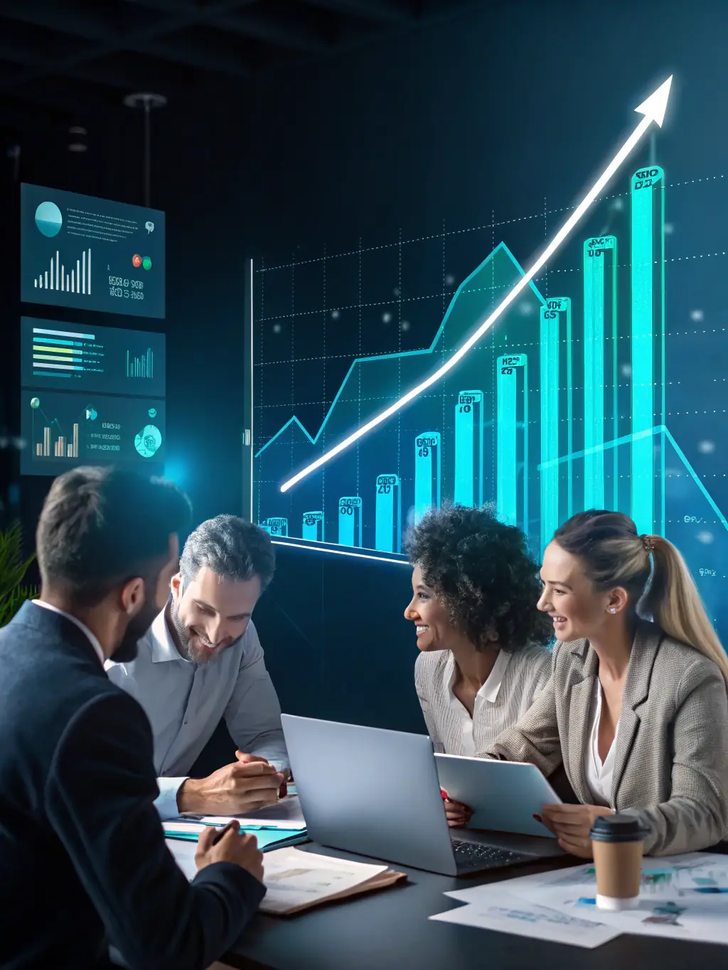 An image depicting a growing business with increasing customer support requests, illustrating the scalability and advanced features of the Pro plan.